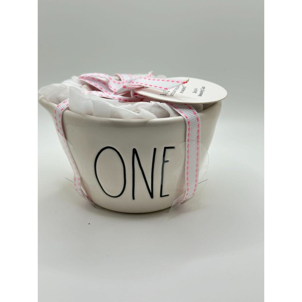 Rae Dunn Pink Ceramic Measuring Cups Set Of 4 "One" "Half" "Third" "Quarter"